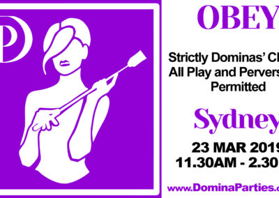 Obey Dominas Choice Sydney Domina Parties